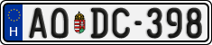 license plates of Hungary, Regular plates (2022)