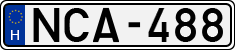 license plates of Hungary, Cars (1990)