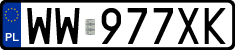 License plates of Poland, Regular car plates