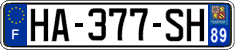 French license plate, SIV (ordinary)