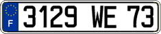 French license plate, FNI