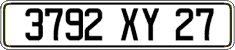 French license plate, FNI