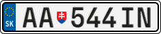 License plate of Slovakia, Cars