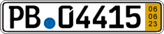 German license plate, Short-term transit plates