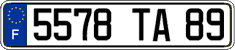 French license plate, FNI