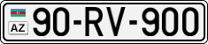 License plate of Azerbaijan, Cars