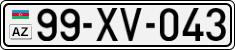 License plate of Azerbaijan, Cars