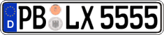 German license plate, Regular plates