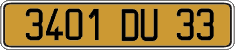 French license plate, FNI