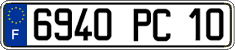 French license plate, FNI