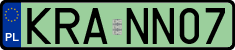 License plates of Poland, Electric vehicles