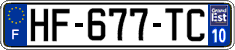 French license plate, SIV (ordinary)
