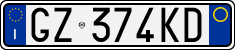License plate of Italy, Cars (1994 year series)