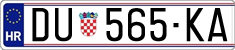 License plate of Croatia, Regular plates