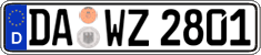 German license plate, Regular plates