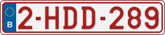 License plate of Belgium, Regular plates (2010)
