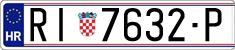 License plate of Croatia, Regular plates