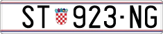 License plate of Croatia, Regular plates