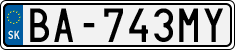 License plate of Slovakia, Cars