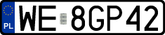 License plates of Poland, Regular car plates