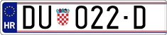 License plate of Croatia, Regular plates