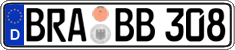 German license plate, Regular plates