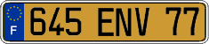 French license plate, FNI
