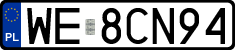 License plates of Poland, Regular car plates