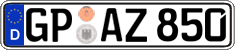 German license plate, Regular plates