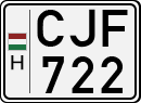 license plates of Hungary, Cars (1990)
