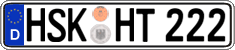 German license plate, Regular plates