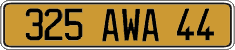 French license plate, FNI