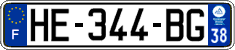 French license plate, SIV (ordinary)