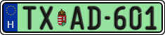 license plates of Hungary, Taxi (2022)