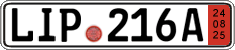 German license plate, Export transit plates