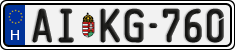 license plates of Hungary, Regular plates (2022)