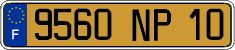French license plate, FNI