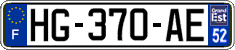 French license plate, SIV (ordinary)
