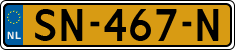License plate of the Netherlands, Cars