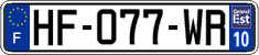 French license plate, SIV (ordinary)