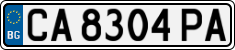 License plate of Bulgaria, Cars