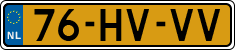License plate of the Netherlands, Cars
