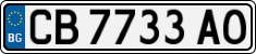 License plate of Bulgaria, Cars