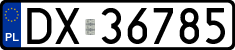 License plates of Poland, Regular car plates