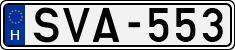 license plates of Hungary, Cars (1990)