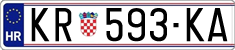 License plate of Croatia, Regular plates