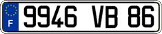 French license plate, FNI