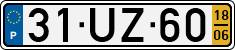 License plate of Portugal, Regular plates