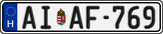 license plates of Hungary, Regular plates (2022)