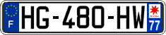 French license plate, SIV (ordinary)